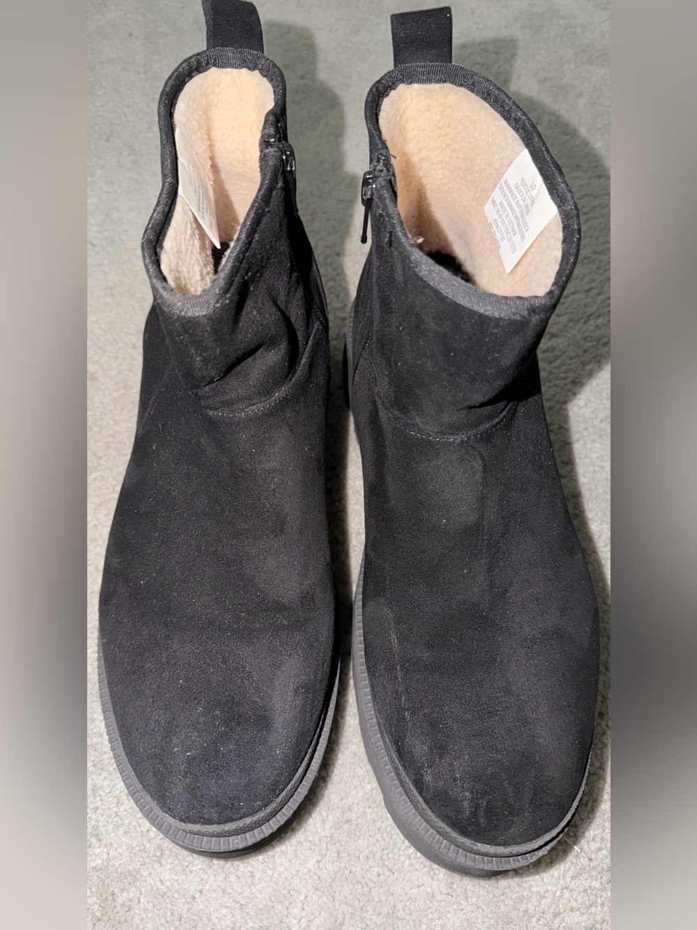 Black Zip Ankle Boots